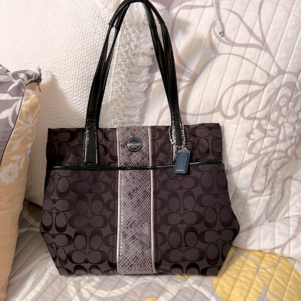 Classic black and grey snake skin accent